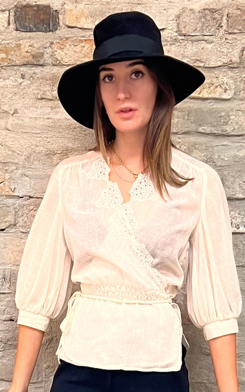 Vintage 70s Gauze Wrap Top