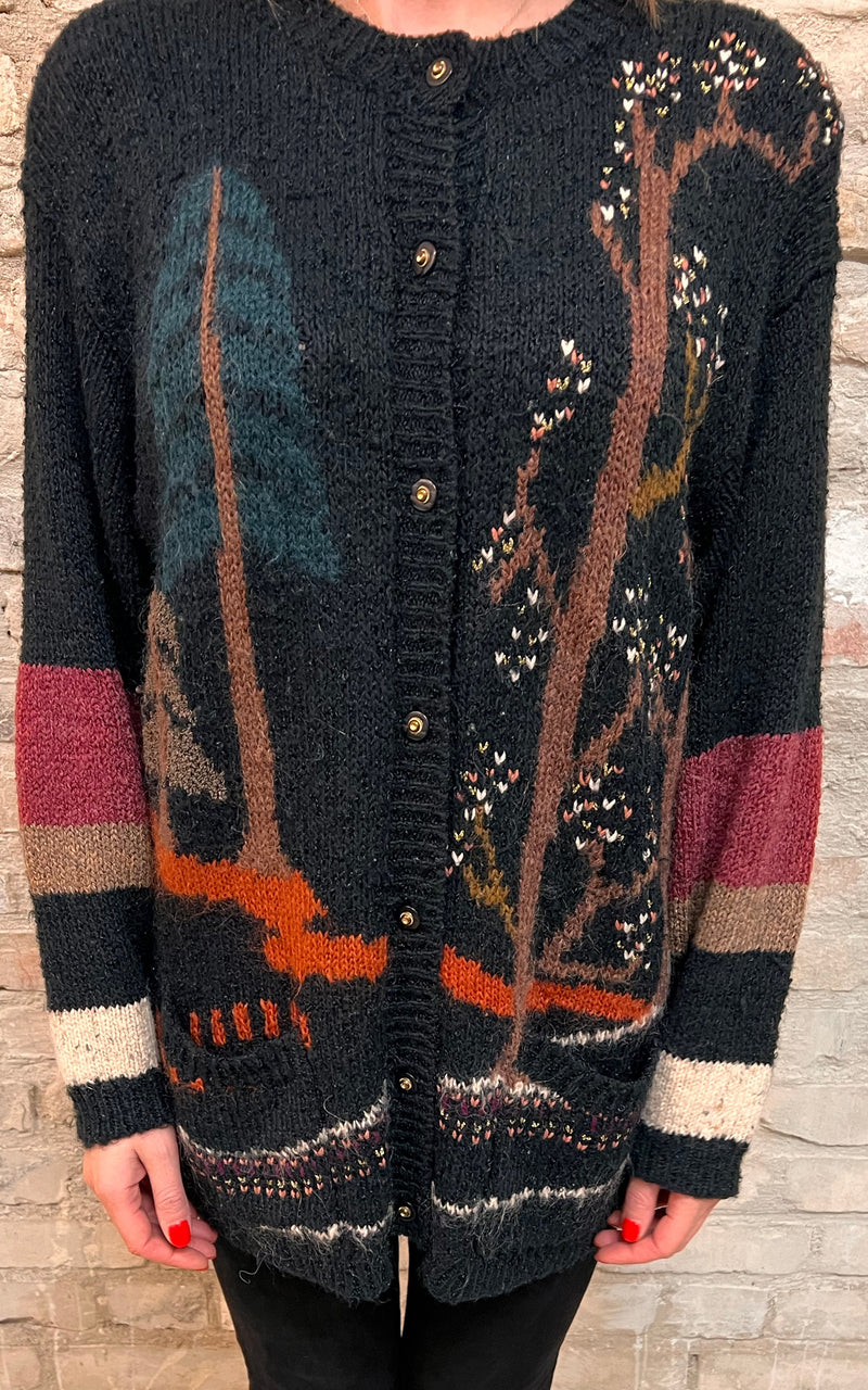 Vintage Countryside Wool Cardigan