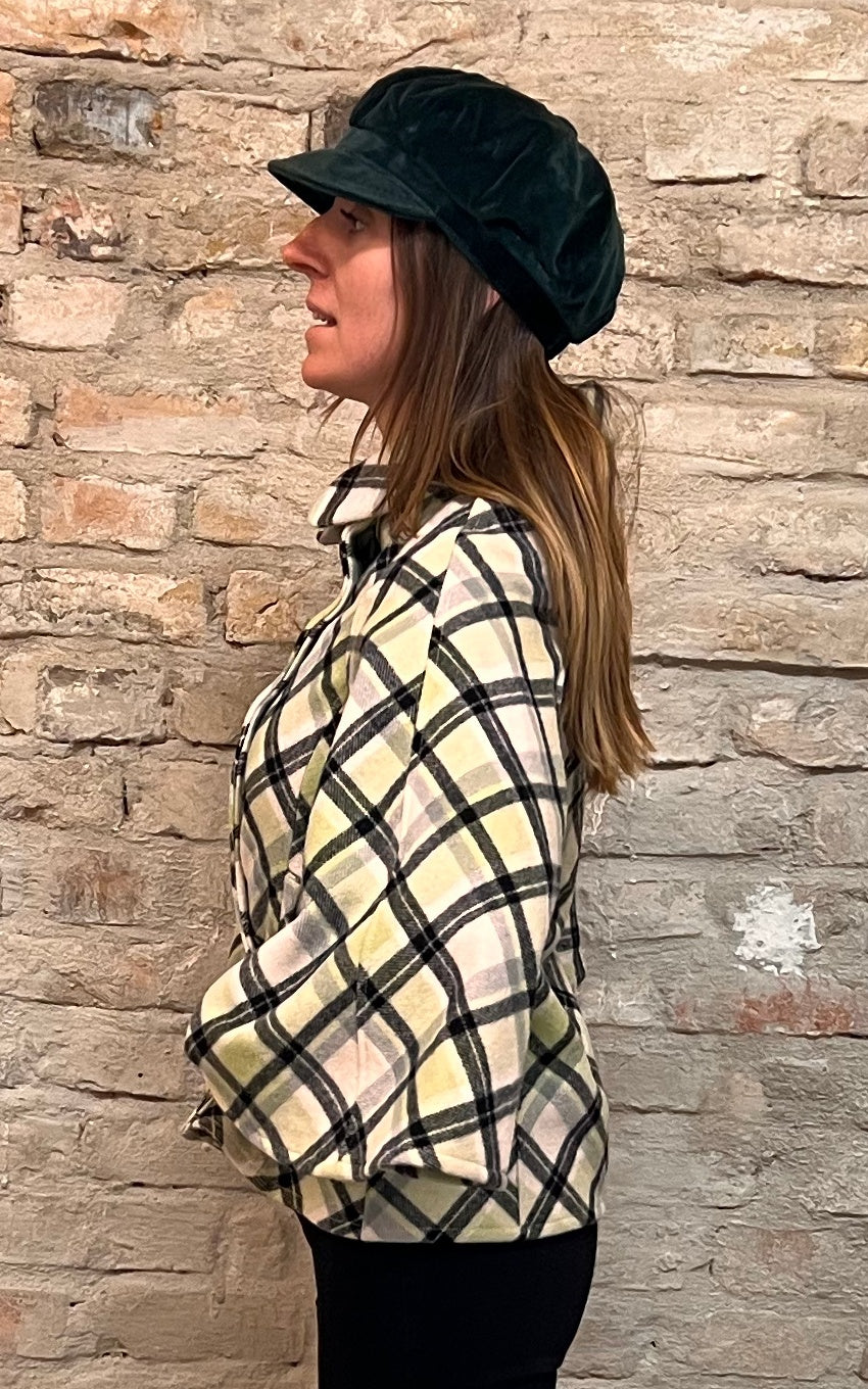 Giacca a mantella scozzese vintage anni '60