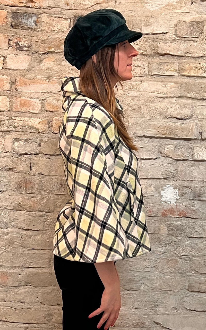 Vintage 60s Tartan Cape Jacket