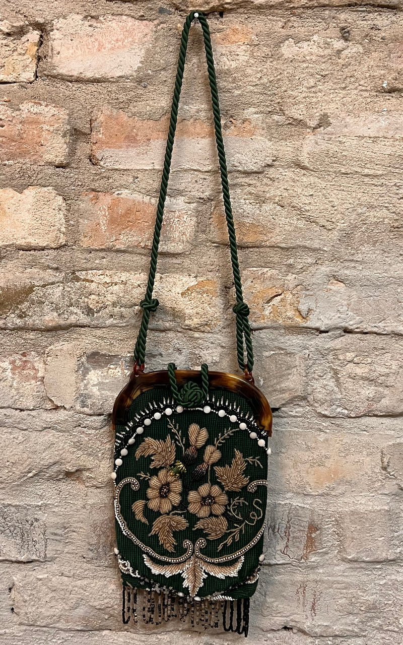 Antique 20s Frog Sequin Bag