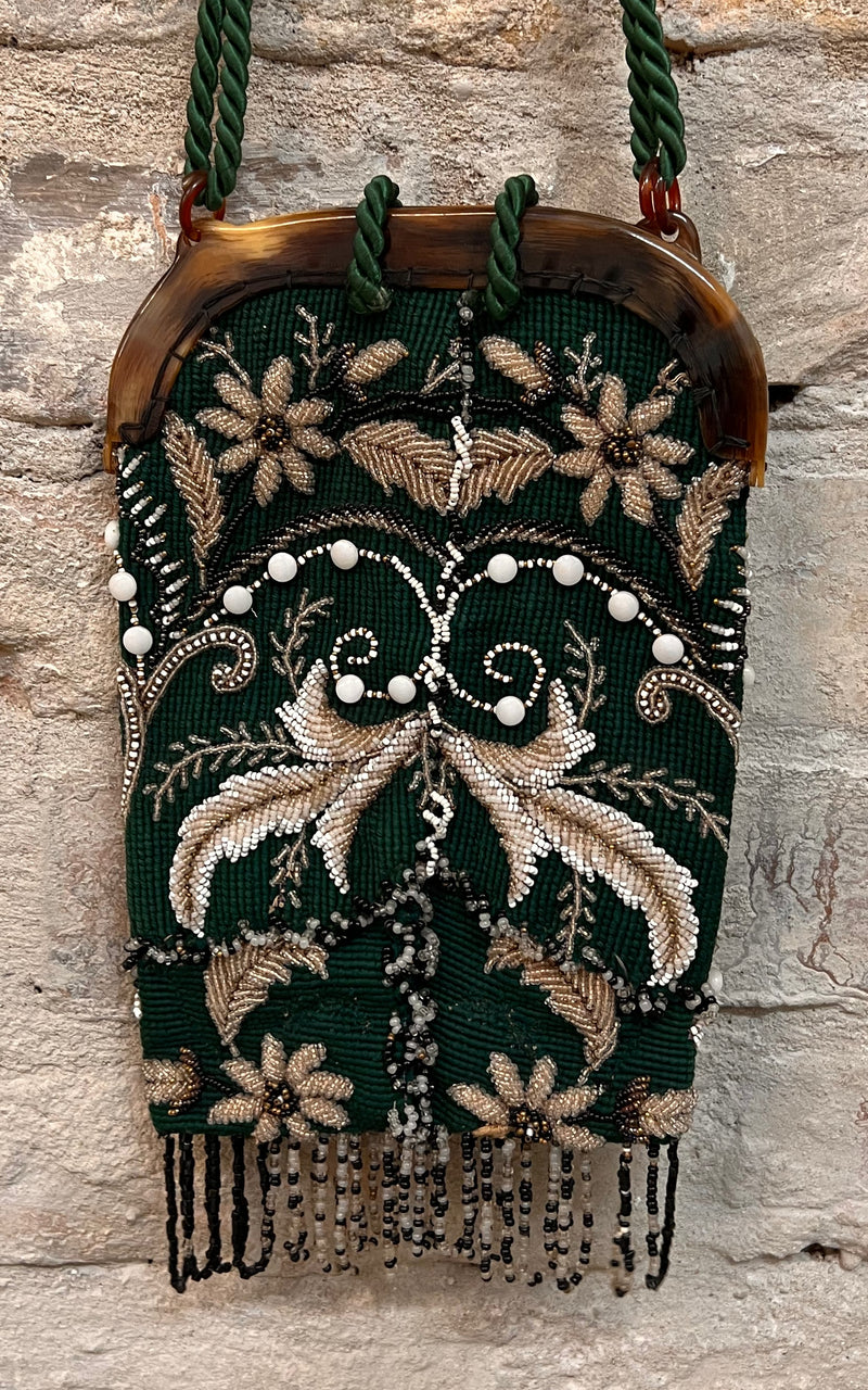 Antique 20s Frog Sequin Bag