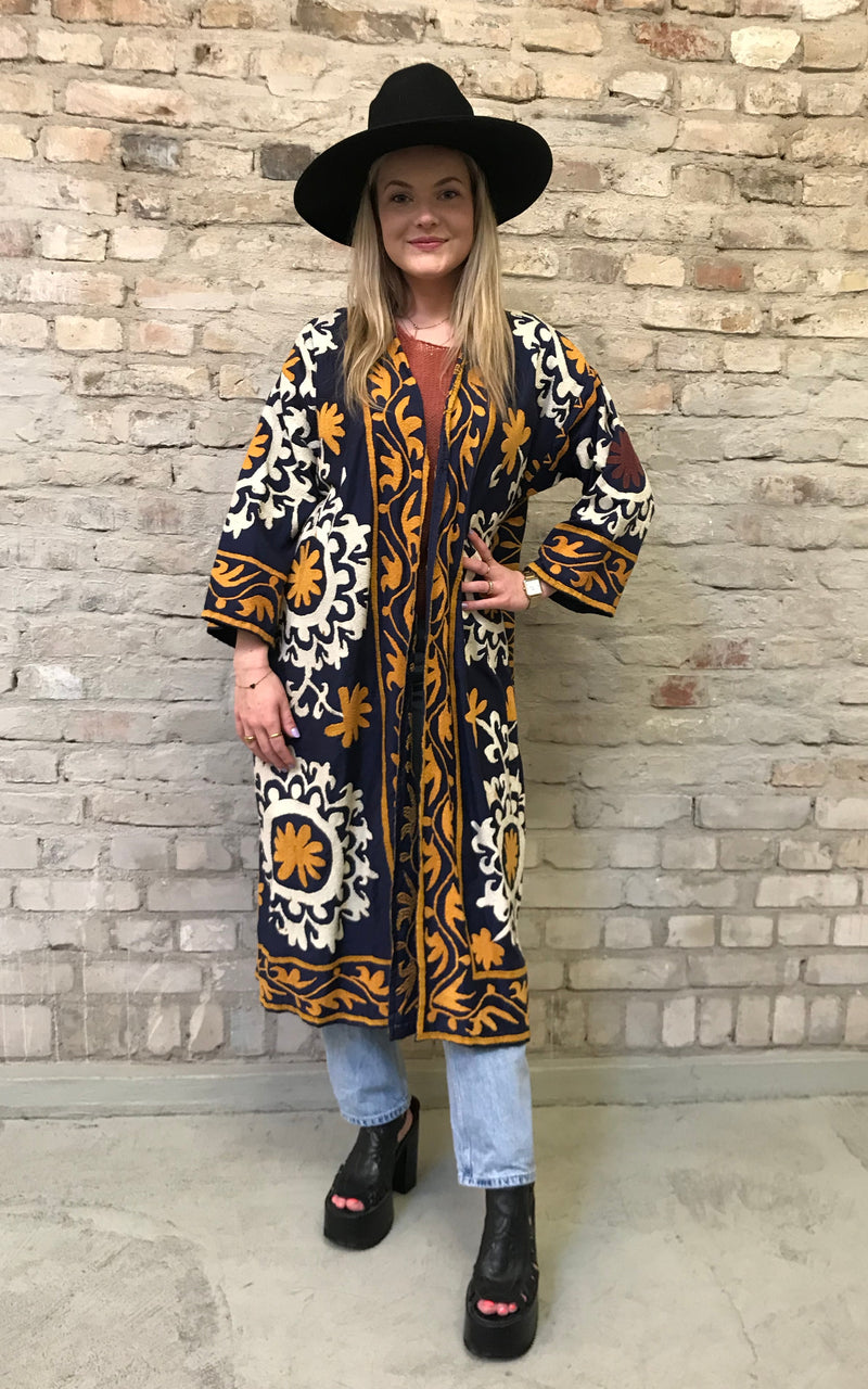 Vintage Suzani Chapan Coat from Uzbek