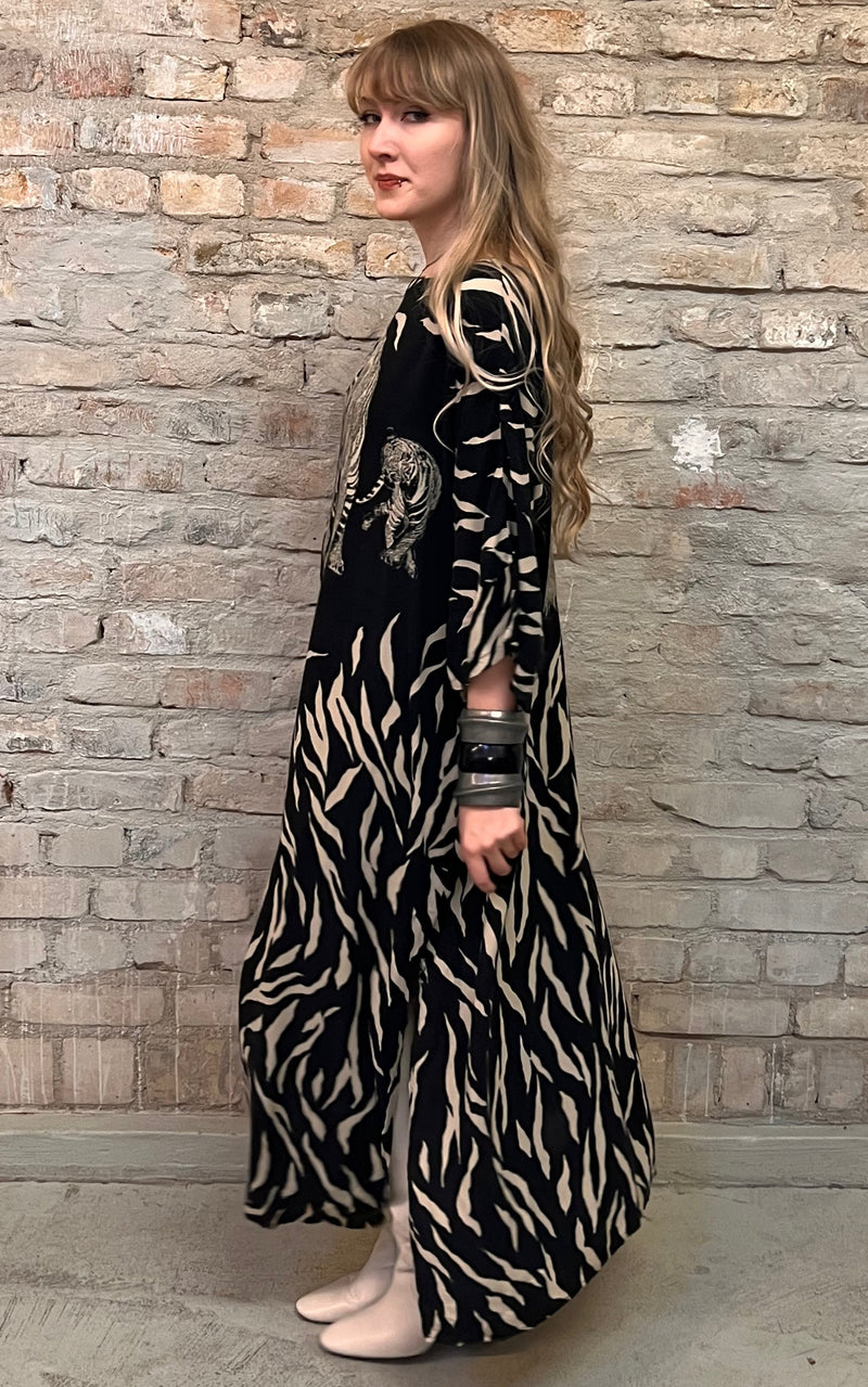 Vintage Tiger Caftan Dress
