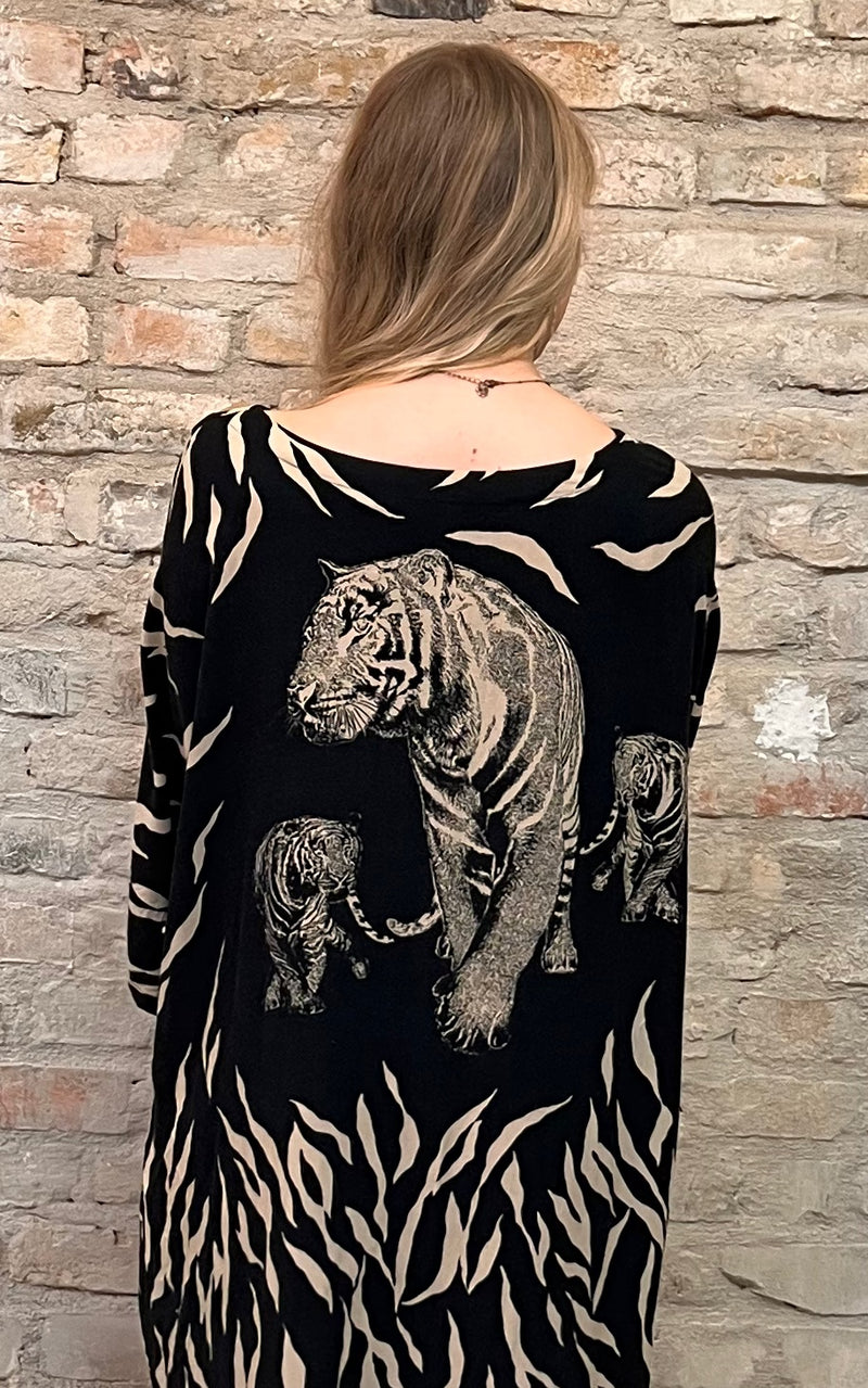 Vintage Tiger Caftan Dress