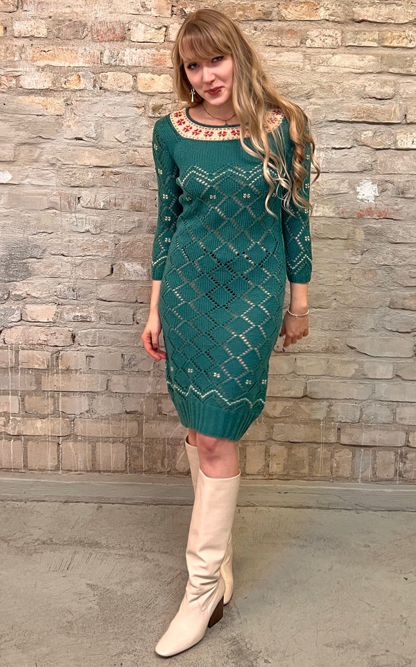 Vintage Handmade Knit Dress