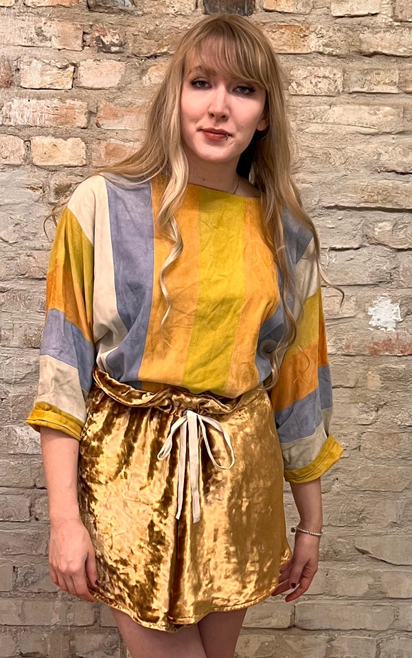 Golden Velvet Acne Studios Skirt 2016