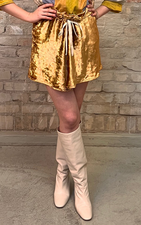 Golden Velvet Acne Studios Skirt 2016
