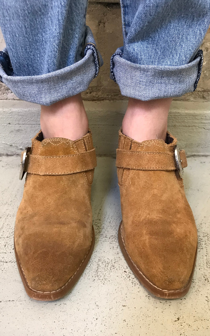 Suede Leather Gaucho Boots