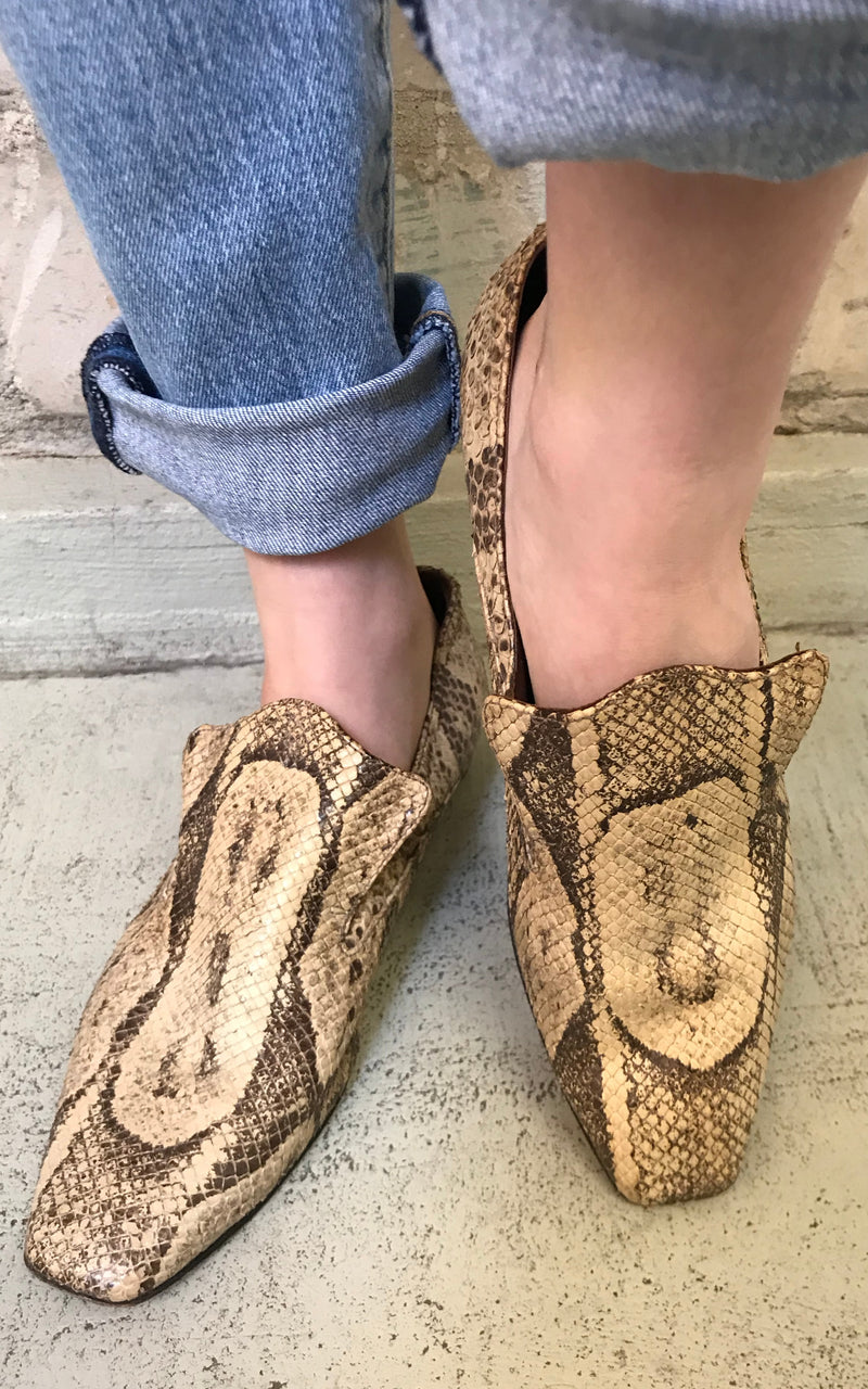 Vintage 60s Rock'n'Roll Slippers Python