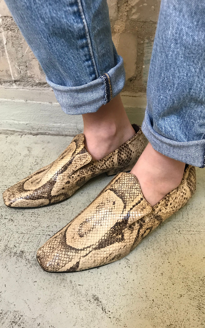 Vintage 60s Rock'n'Roll Slippers Python
