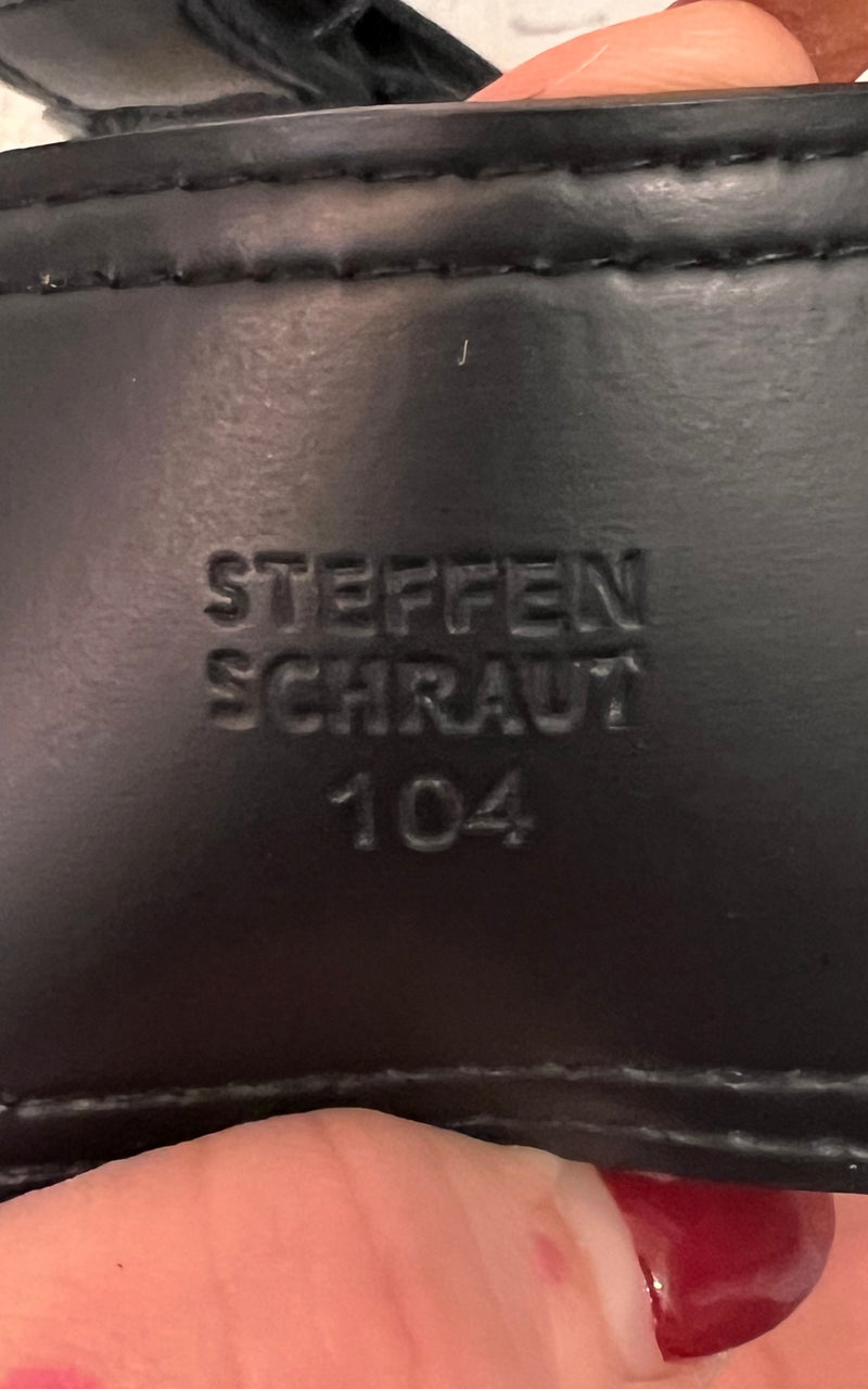 Steffen Schraut Vegan Patent Leather Belt L