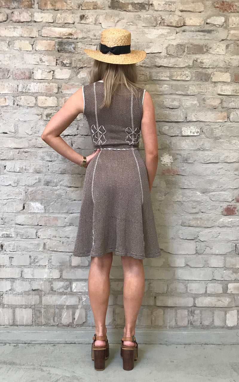 Vintage 70s Sheer Knit Dress Silk