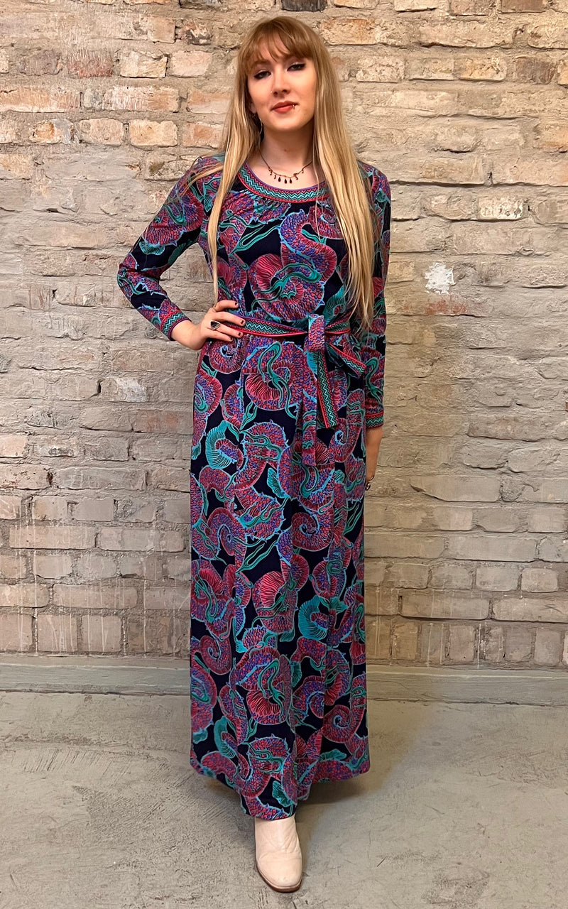 Vintage 60s Schworn Modell Psychedelic Dress