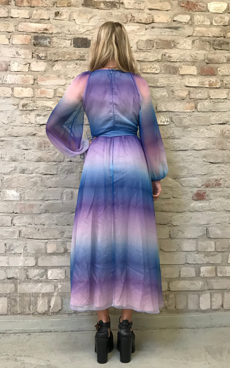 Vintage 70s Vera Mont Rainbow Dress