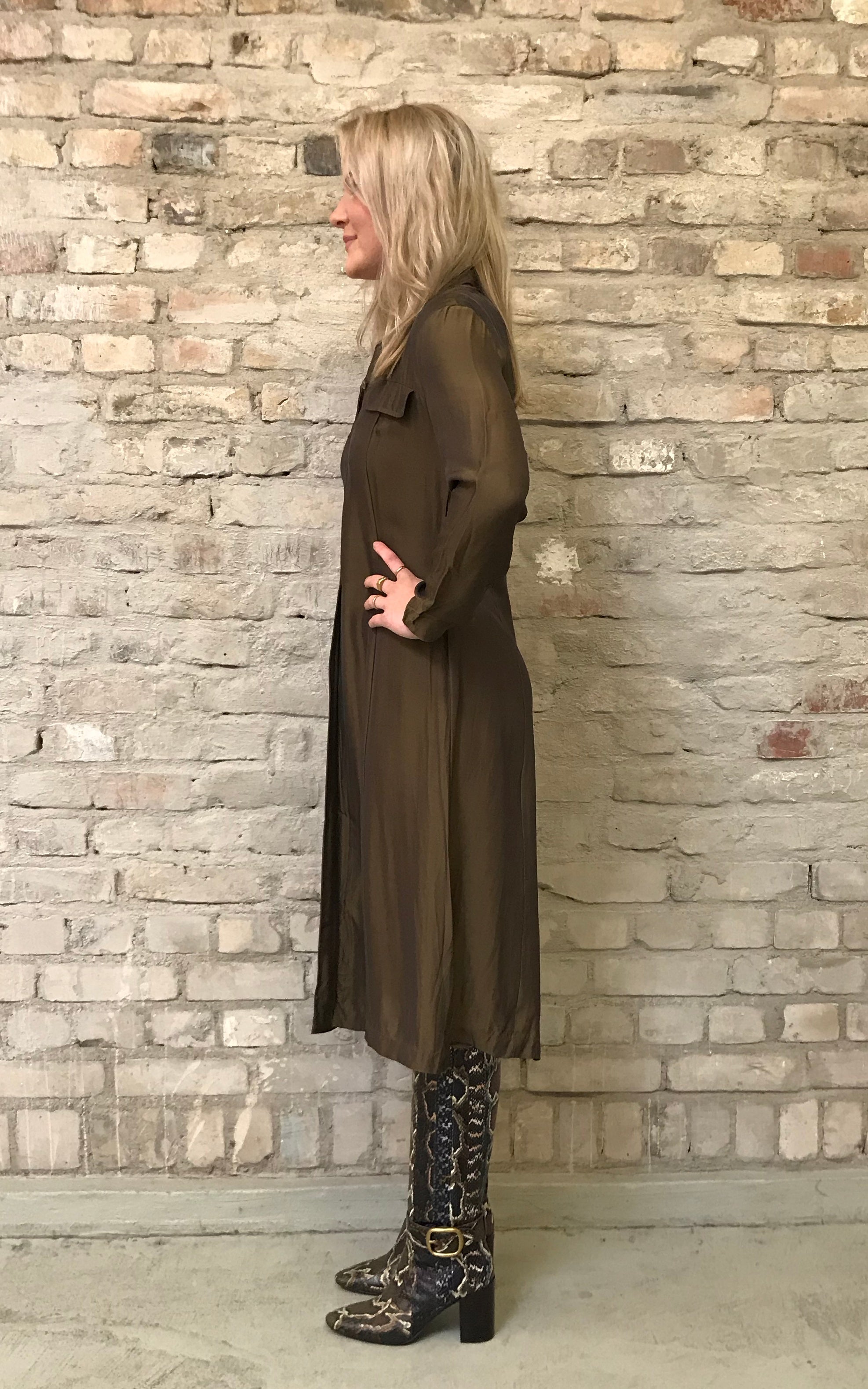 Blusa lunga vintage anni '90 colore iridescente